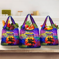 Simon Bolivar Venezuela Flag Day Grocery Bag Patriotism Precursor De La Independencia Vibrant Flag