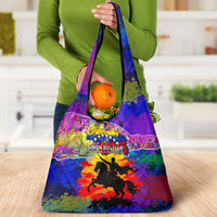 Simon Bolivar Venezuela Flag Day Grocery Bag Patriotism Precursor De La Independencia Vibrant Flag
