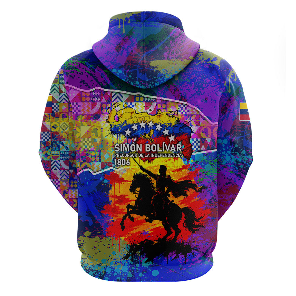 Simon Bolivar Venezuela Flag Day Hoodie Patriotism Precursor De La Independencia Vibrant Flag
