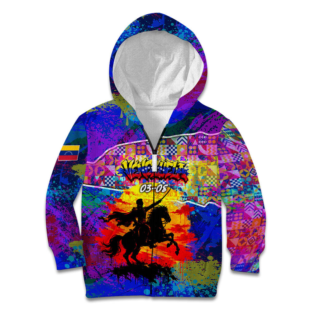 Simon Bolivar Venezuela Flag Day Kid Hoodie Patriotism Precursor De La Independencia Vibrant Flag
