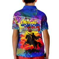 Simon Bolivar Venezuela Flag Day Kid Polo Shirt Patriotism Precursor De La Independencia Vibrant Flag