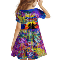 Simon Bolivar Venezuela Flag Day Kid Short Sleeve Dress Patriotism Precursor De La Independencia Vibrant Flag