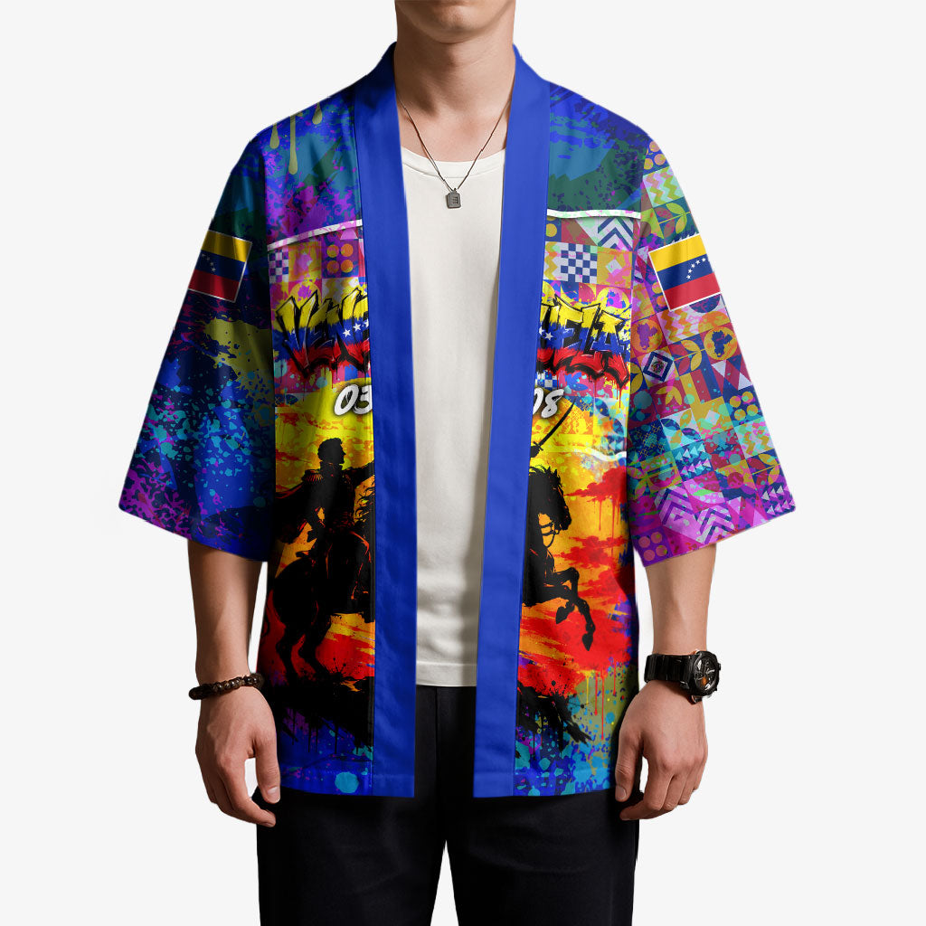 Simon Bolivar Venezuela Flag Day Kimono Patriotism Precursor De La Independencia Vibrant Flag