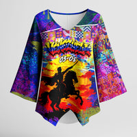 Simon Bolivar Venezuela Flag Day Kimono Sleeve Blouse Patriotism Precursor De La Independencia Vibrant Flag