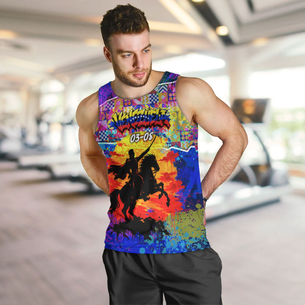 Simon Bolivar Venezuela Flag Day Men Tank Top Patriotism Precursor De La Independencia Vibrant Flag