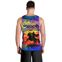 Simon Bolivar Venezuela Flag Day Men Tank Top Patriotism Precursor De La Independencia Vibrant Flag