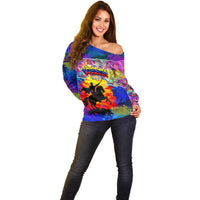 Simon Bolivar Venezuela Flag Day Off Shoulder Sweater Patriotism Precursor De La Independencia Vibrant Flag
