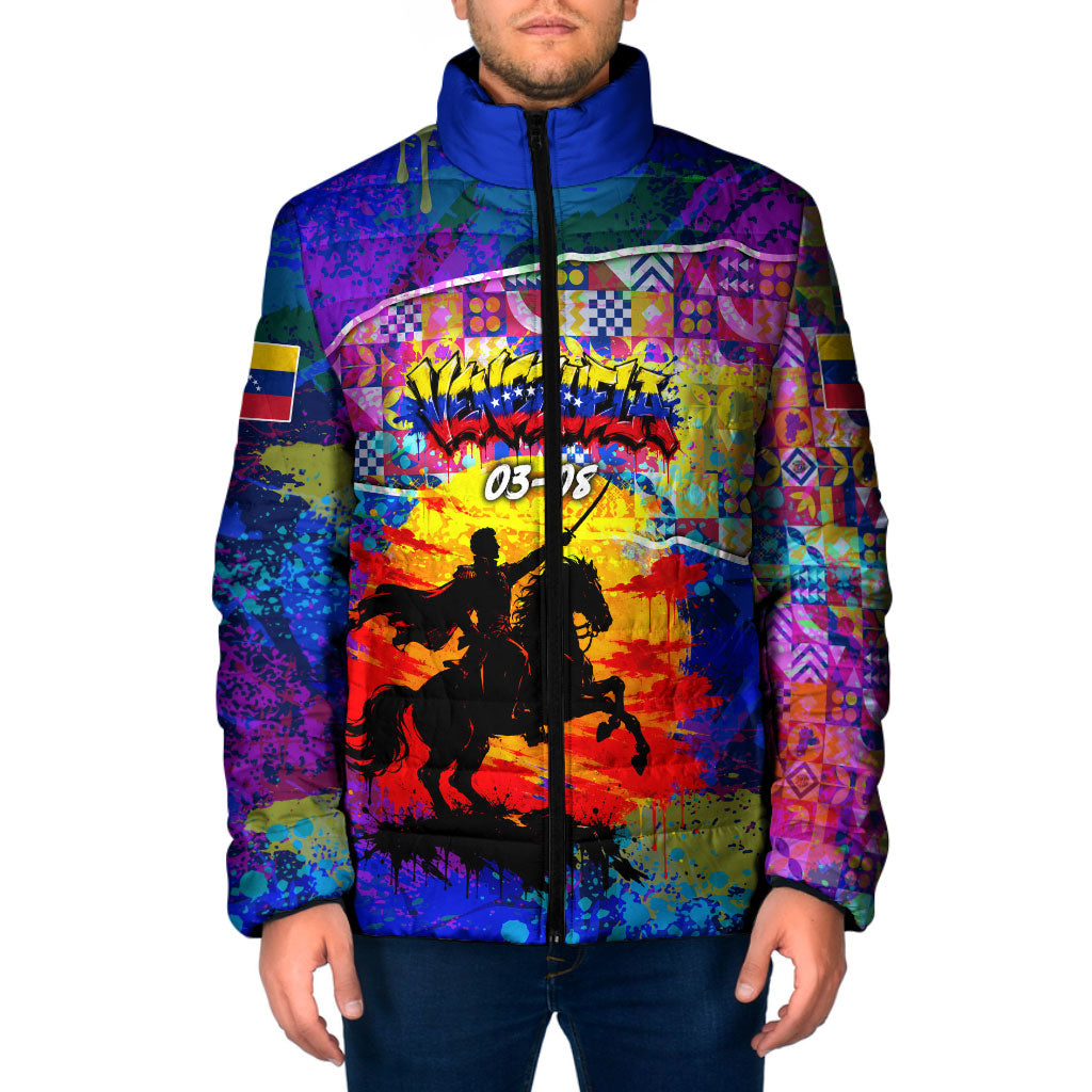 Simon Bolivar Venezuela Flag Day Padded Jacket Patriotism Precursor De La Independencia Vibrant Flag