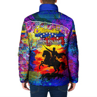 Simon Bolivar Venezuela Flag Day Padded Jacket Patriotism Precursor De La Independencia Vibrant Flag