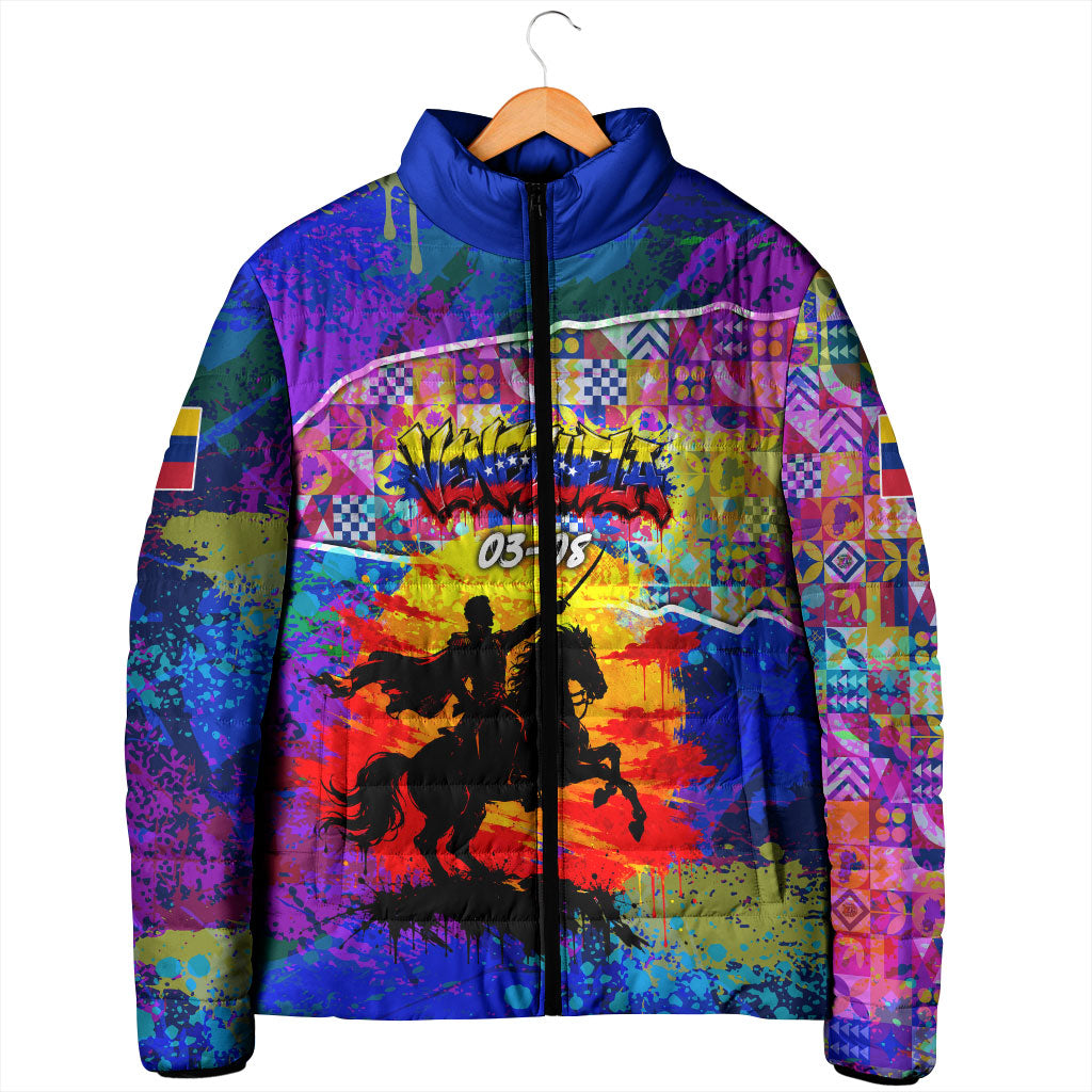 Simon Bolivar Venezuela Flag Day Padded Jacket Patriotism Precursor De La Independencia Vibrant Flag