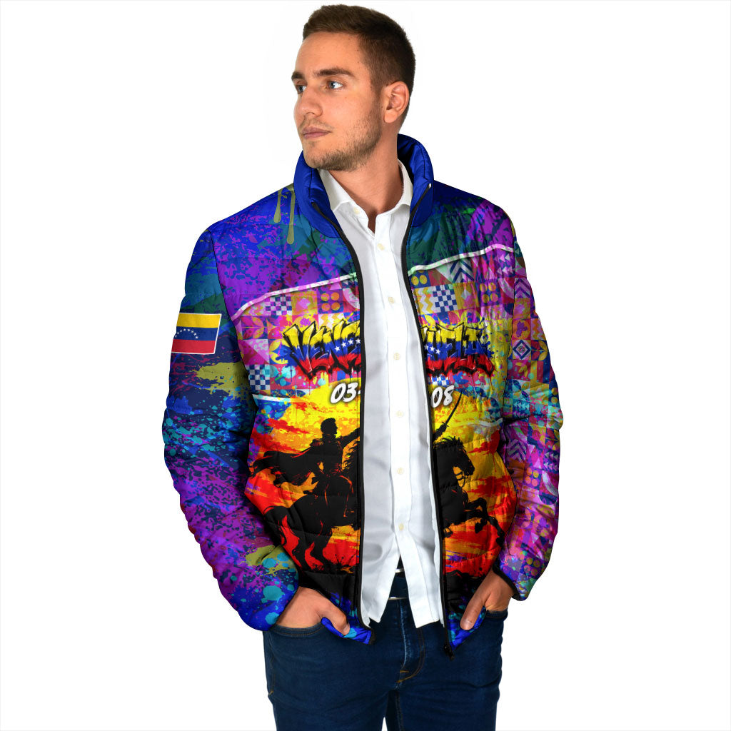 Simon Bolivar Venezuela Flag Day Padded Jacket Patriotism Precursor De La Independencia Vibrant Flag