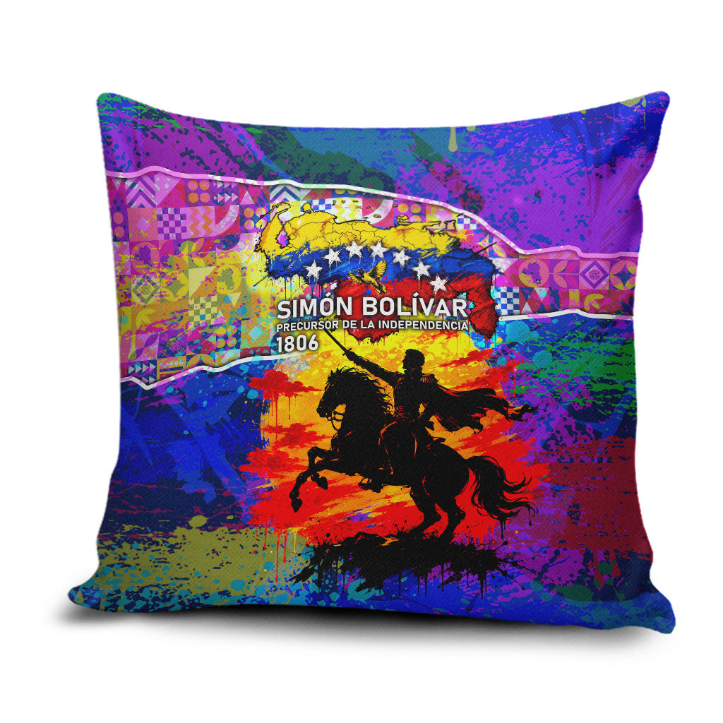 Simon Bolivar Venezuela Flag Day Pillow Cover Patriotism Precursor De La Independencia Vibrant Flag