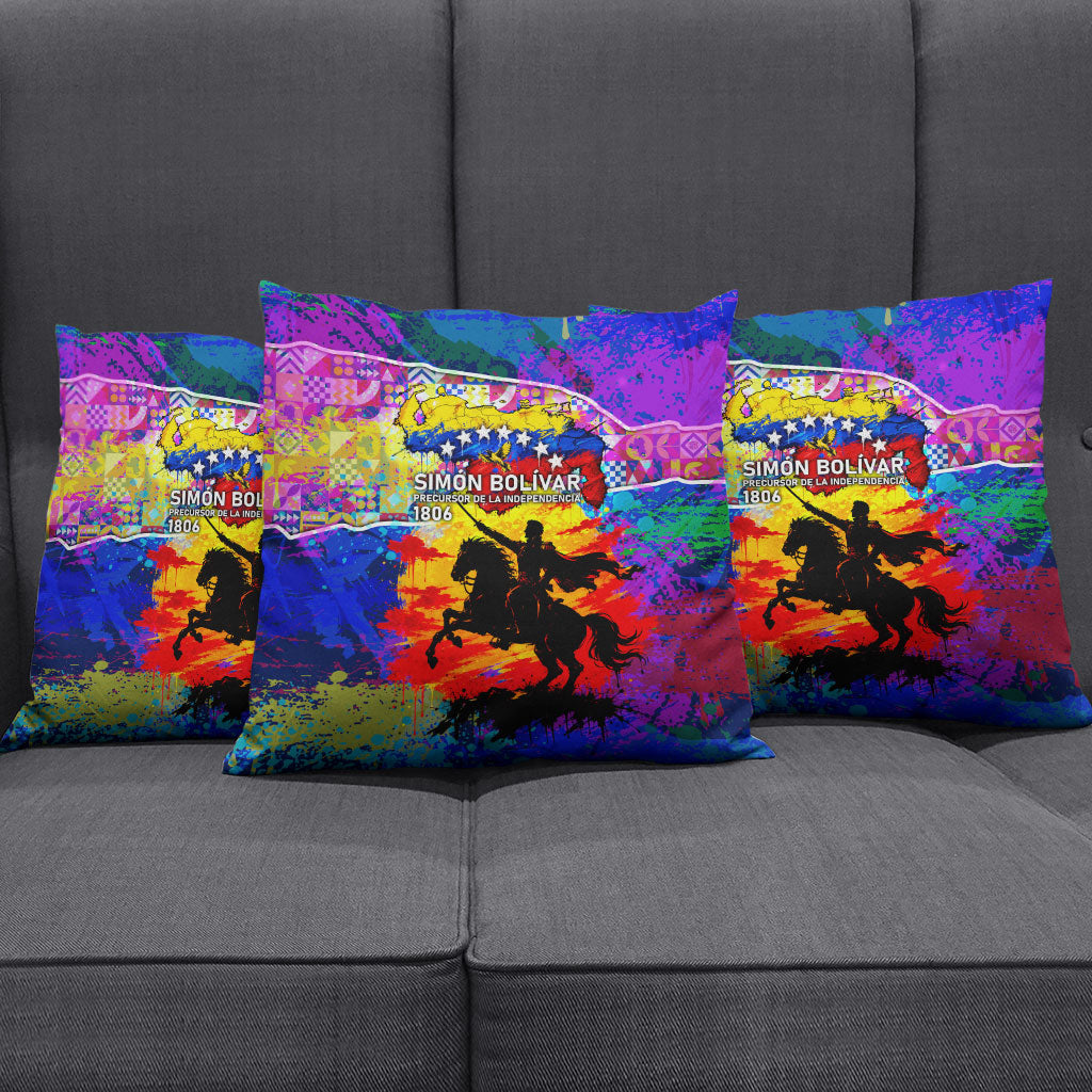 Simon Bolivar Venezuela Flag Day Pillow Cover Patriotism Precursor De La Independencia Vibrant Flag