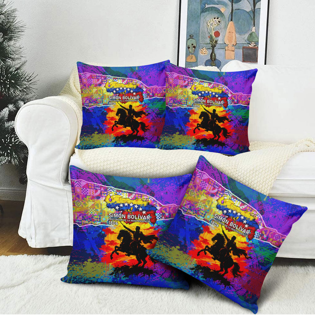 Simon Bolivar Venezuela Flag Day Pillow Cover Patriotism Precursor De La Independencia Vibrant Flag