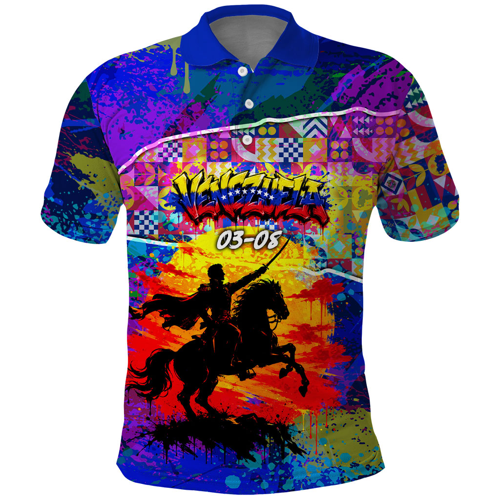 Simon Bolivar Venezuela Flag Day Polo Shirt Patriotism Precursor De La Independencia Vibrant Flag