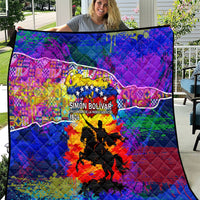 Simon Bolivar Venezuela Flag Day Quilt Patriotism Precursor De La Independencia Vibrant Flag