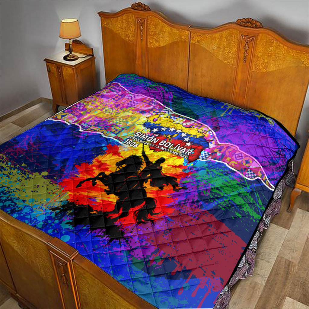 Simon Bolivar Venezuela Flag Day Quilt Patriotism Precursor De La Independencia Vibrant Flag