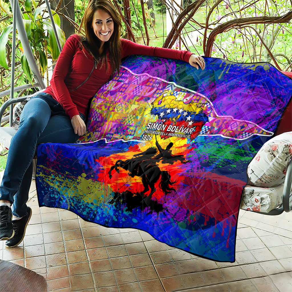 Simon Bolivar Venezuela Flag Day Quilt Patriotism Precursor De La Independencia Vibrant Flag