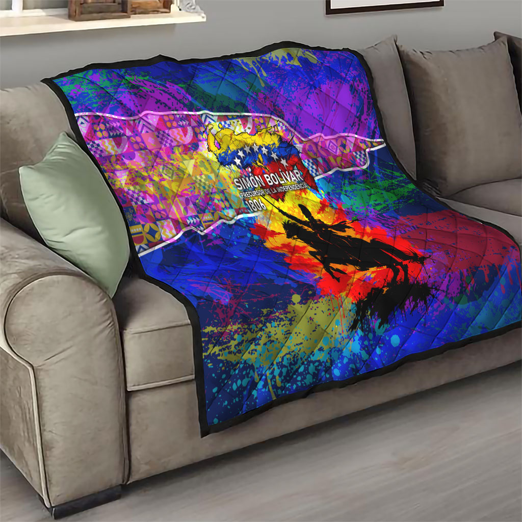 Simon Bolivar Venezuela Flag Day Quilt Patriotism Precursor De La Independencia Vibrant Flag
