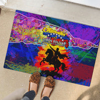 Simon Bolivar Venezuela Flag Day Rubber Doormat Patriotism Precursor De La Independencia Vibrant Flag