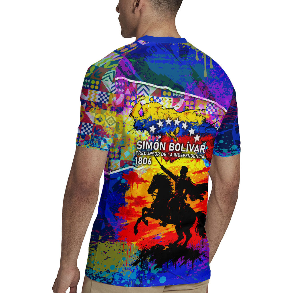 Simon Bolivar Venezuela Flag Day Rugby Jersey Patriotism Precursor De La Independencia Vibrant Flag