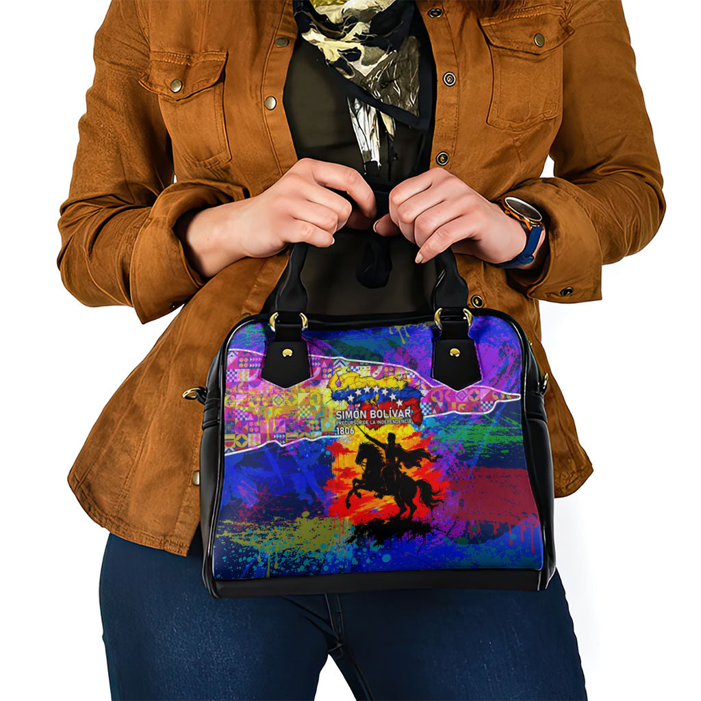 Simon Bolivar Venezuela Flag Day Shoulder Handbag Patriotism Precursor De La Independencia Vibrant Flag