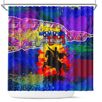 Simon Bolivar Venezuela Flag Day Shower Curtain Patriotism Precursor De La Independencia Vibrant Flag