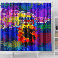 Simon Bolivar Venezuela Flag Day Shower Curtain Patriotism Precursor De La Independencia Vibrant Flag