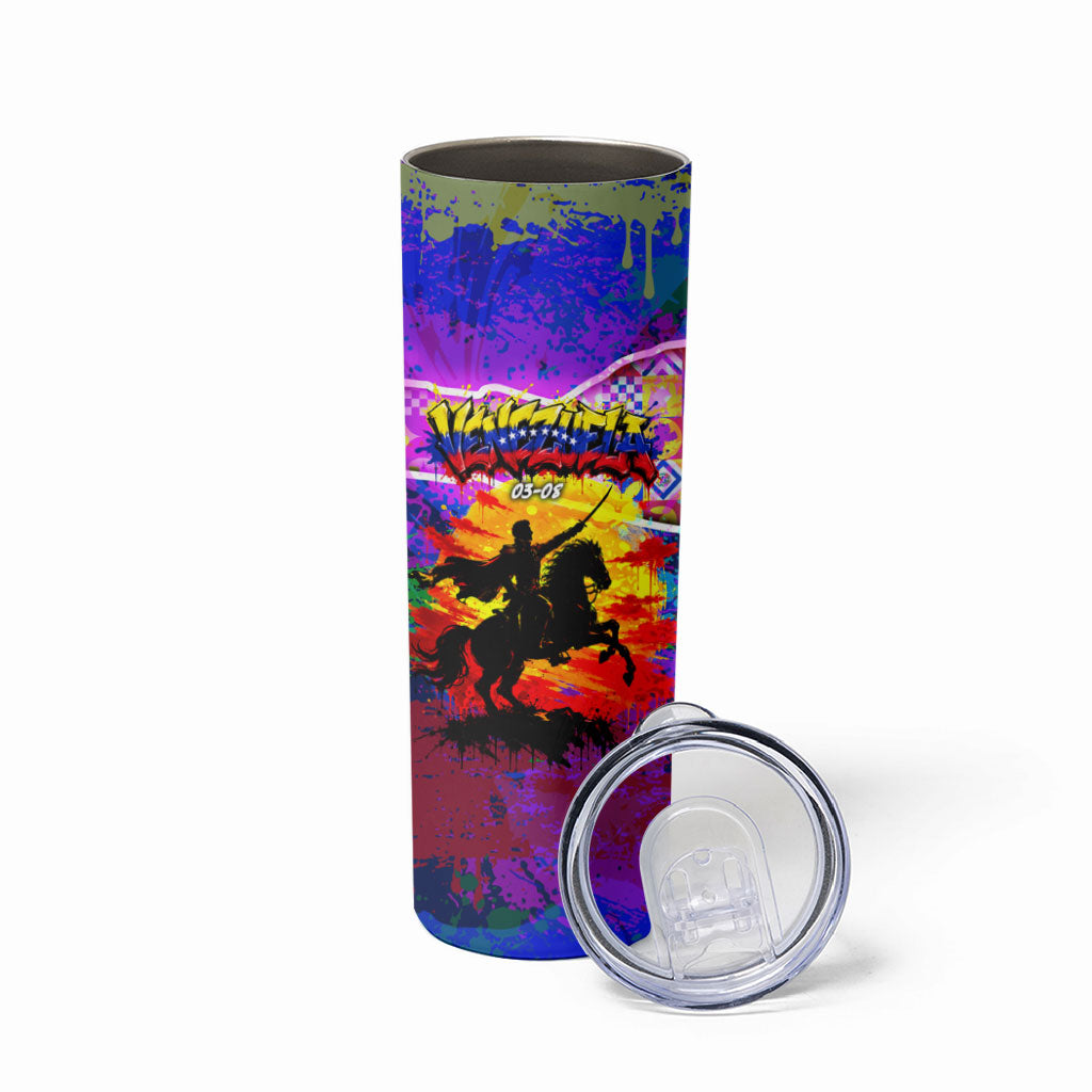 Simon Bolivar Venezuela Flag Day Skinny Tumbler Patriotism Precursor De La Independencia Vibrant Flag