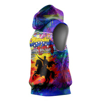 Simon Bolivar Venezuela Flag Day Sleeveless Hoodie Patriotism Precursor De La Independencia Vibrant Flag