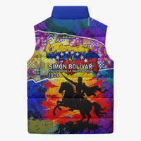 Simon Bolivar Venezuela Flag Day Sleeveless Puffer Jacket Patriotism Precursor De La Independencia Vibrant Flag