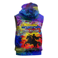 Simon Bolivar Venezuela Flag Day Sleeveless Zip Hoodie Patriotism Precursor De La Independencia Vibrant Flag