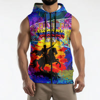 Simon Bolivar Venezuela Flag Day Sleeveless Zip Hoodie Patriotism Precursor De La Independencia Vibrant Flag