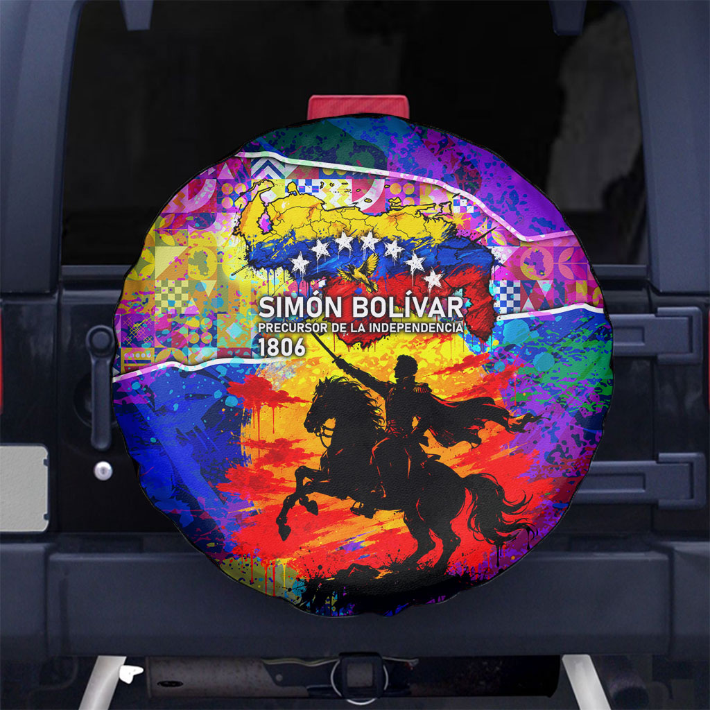 Simon Bolivar Venezuela Flag Day Spare Tire Cover Patriotism Precursor De La Independencia Vibrant Flag