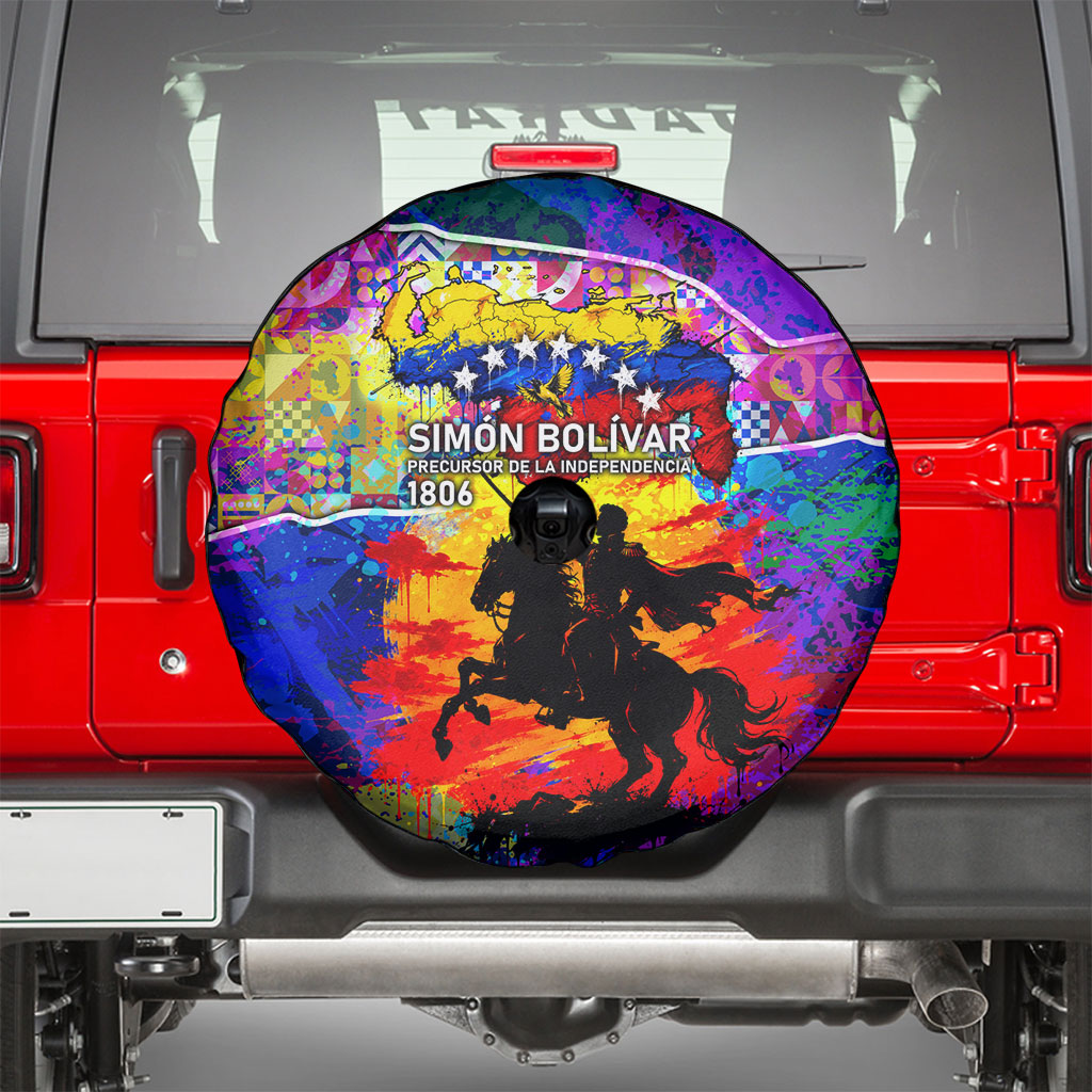 Simon Bolivar Venezuela Flag Day Spare Tire Cover Patriotism Precursor De La Independencia Vibrant Flag
