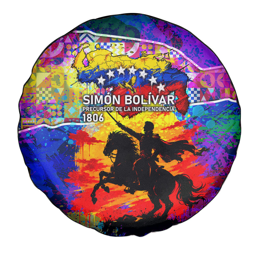 Simon Bolivar Venezuela Flag Day Spare Tire Cover Patriotism Precursor De La Independencia Vibrant Flag