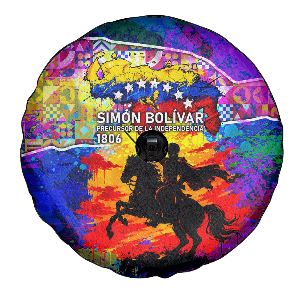 Simon Bolivar Venezuela Flag Day Spare Tire Cover Patriotism Precursor De La Independencia Vibrant Flag