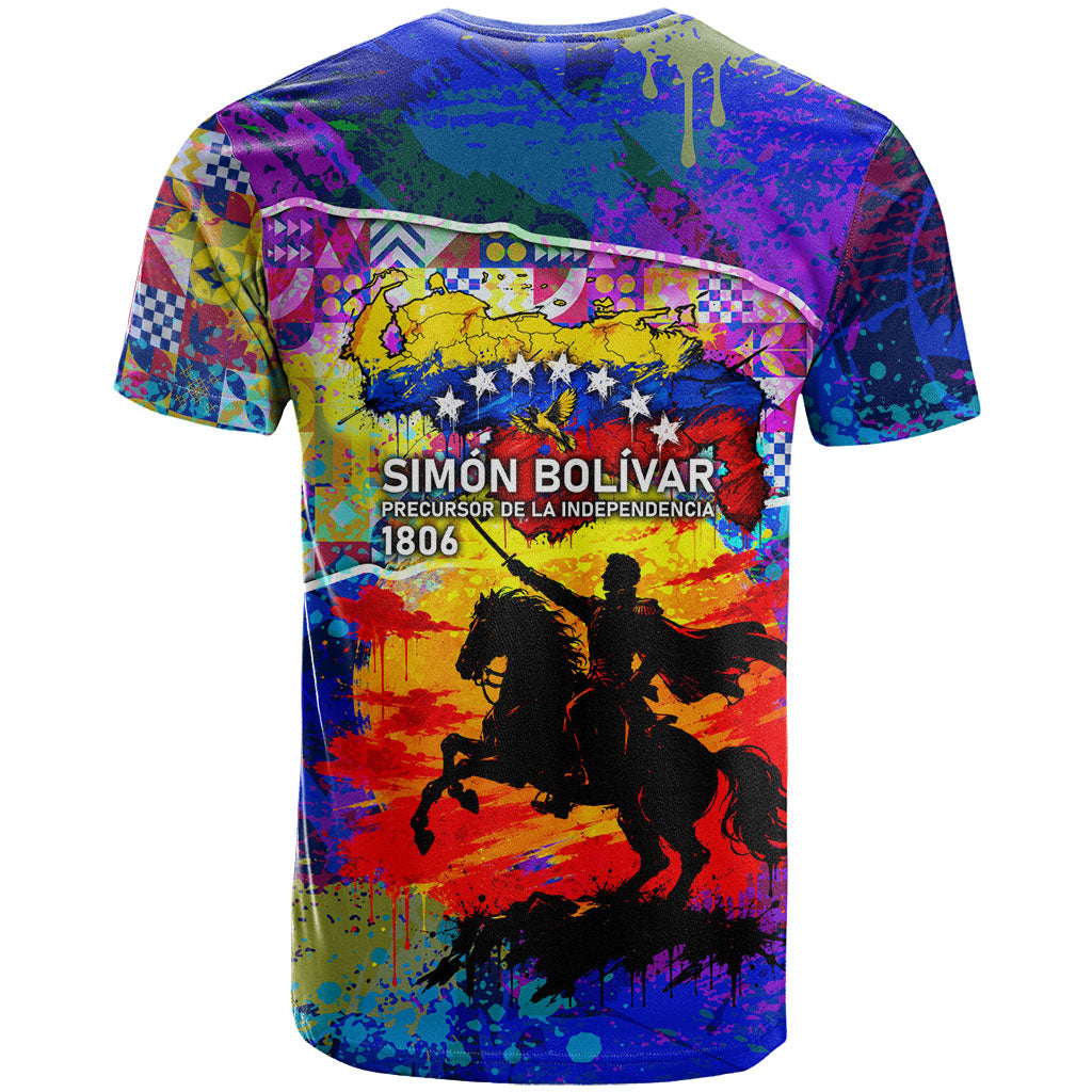 Simon Bolivar Venezuela Flag Day T Shirt Patriotism Precursor De La Independencia Vibrant Flag