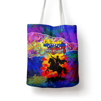 Simon Bolivar Venezuela Flag Day Tote Bag Patriotism Precursor De La Independencia Vibrant Flag