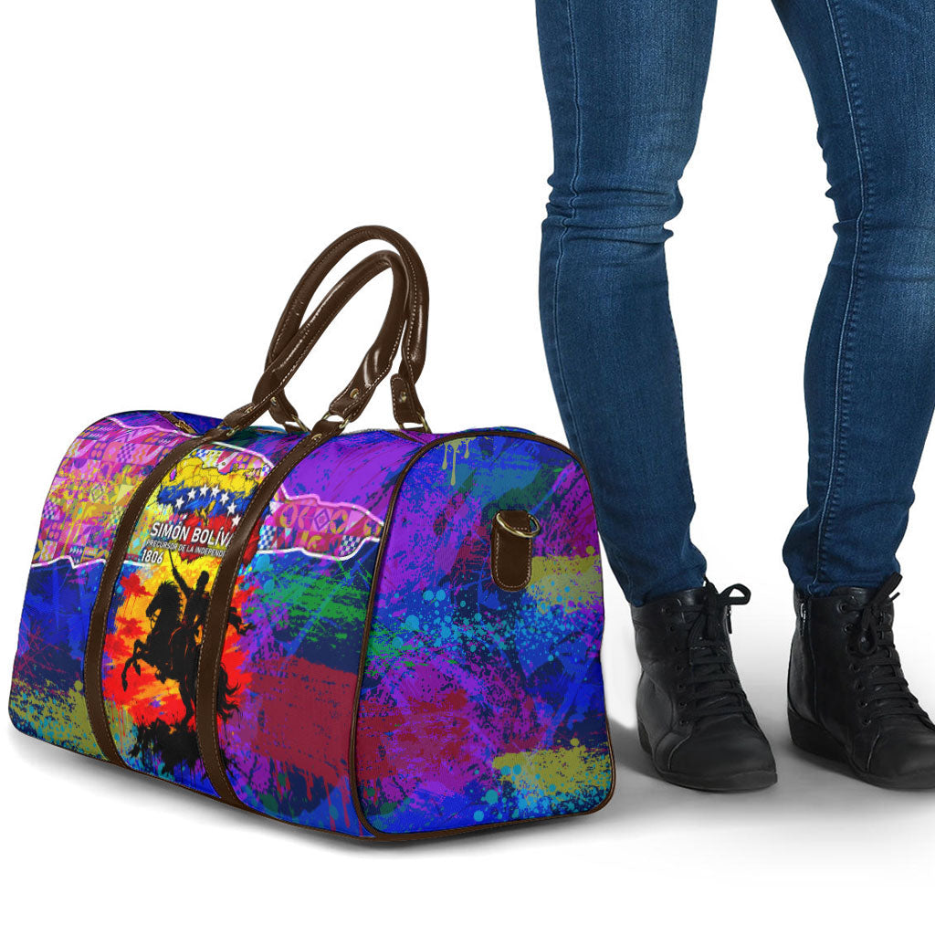 Simon Bolivar Venezuela Flag Day Travel Bag Patriotism Precursor De La Independencia Vibrant Flag