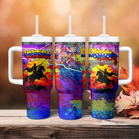 Simon Bolivar Venezuela Flag Day Tumbler With Handle Patriotism Precursor De La Independencia Vibrant Flag