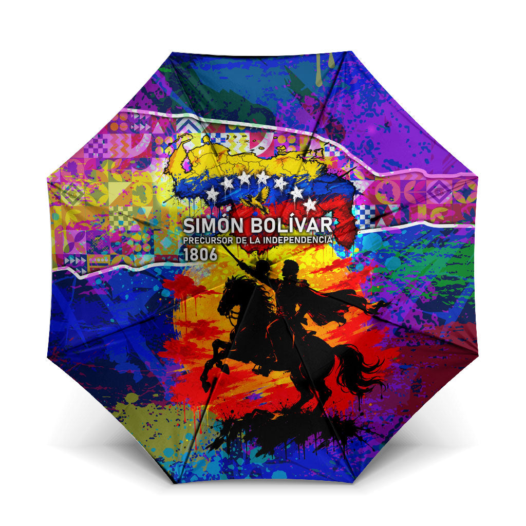 Simon Bolivar Venezuela Flag Day Umbrella Patriotism Precursor De La Independencia Vibrant Flag