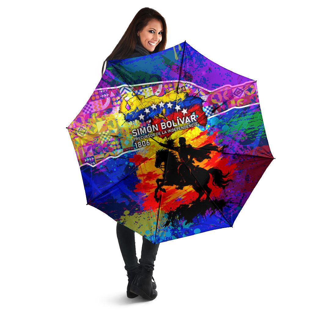 Simon Bolivar Venezuela Flag Day Umbrella Patriotism Precursor De La Independencia Vibrant Flag