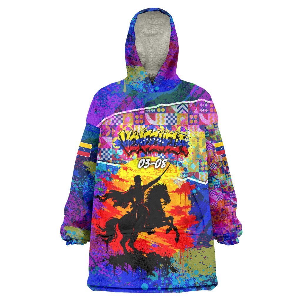 Simon Bolivar Venezuela Flag Day Wearable Blanket Hoodie Patriotism Precursor De La Independencia Vibrant Flag