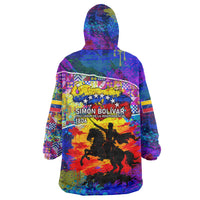 Simon Bolivar Venezuela Flag Day Wearable Blanket Hoodie Patriotism Precursor De La Independencia Vibrant Flag