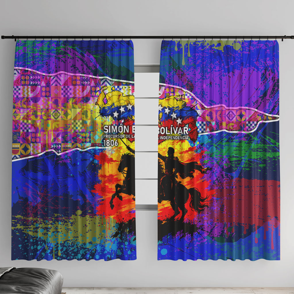 Simon Bolivar Venezuela Flag Day Window Curtain Patriotism Precursor De La Independencia Vibrant Flag