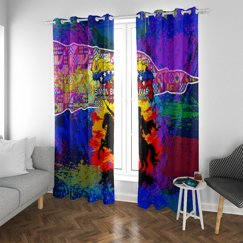 Simon Bolivar Venezuela Flag Day Window Curtain Patriotism Precursor De La Independencia Vibrant Flag