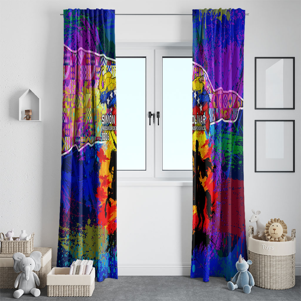 Simon Bolivar Venezuela Flag Day Window Curtain Patriotism Precursor De La Independencia Vibrant Flag