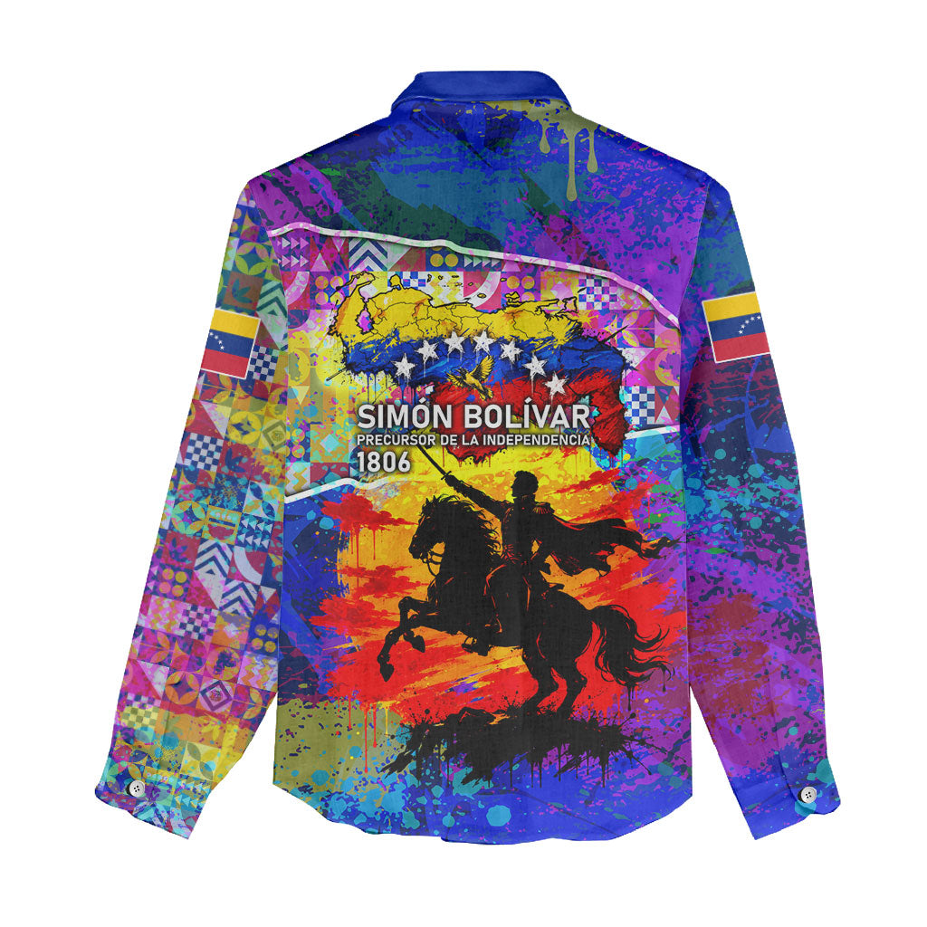 Simon Bolivar Venezuela Flag Day Women Casual Shirt Patriotism Precursor De La Independencia Vibrant Flag