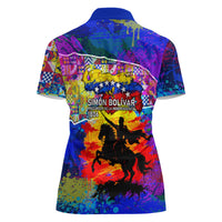 Simon Bolivar Venezuela Flag Day Women Polo Shirt Patriotism Precursor De La Independencia Vibrant Flag